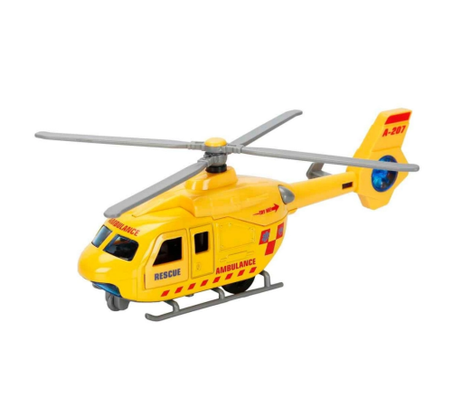 Sesli ve Işıklı Çek Bırak Die Cast Helikopter