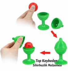Yeşil Renk Sihirli Kupa Top Kaybetme Oyunu 7 cm