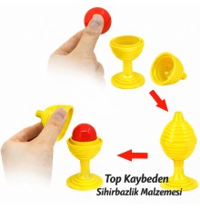 Sarı Renk Sihirli Kupa Top Kaybetme Oyunu 7 cm