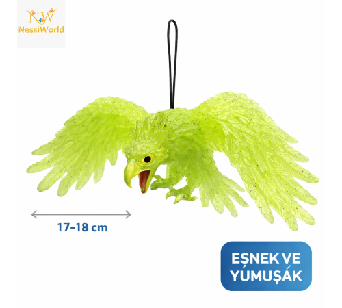 Asılabilir Lateks Kartal Dekor Süsü Yeşil 17-18 cm