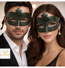 Yeşil Gizemli Masquerade Maskesi