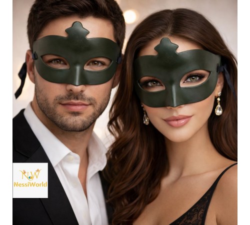 Yeşil Gizemli Masquerade Maskesi