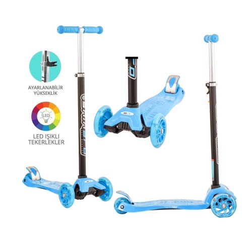 Torutoys Mavi Twist Işıklı Scooter