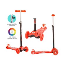 Torutoys Kırmızı Twist Işıklı Scooter Kırmızı