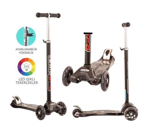 MAXİ TWİST IŞIKLI SCOOTER SİYAH