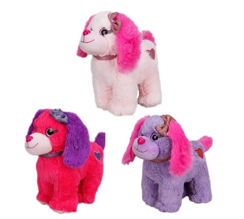 Peluş Köpek Oturan Renkli 25 Cm 1 Adet Fiyatıdır