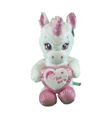 63019 Peluş 60 cm Kalpli Boynuzlu At
