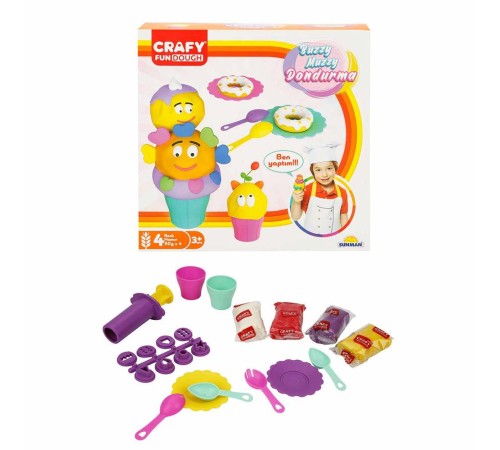 Crafy Buzzy Muzzy Dondurma Oyun Hamuru Seti 200 g 22 Parça