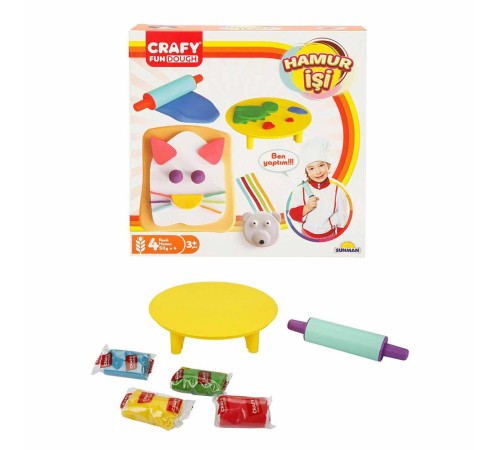 Crafy Hamur İşi Oyun Hamuru Seti 200 g 6 Parça