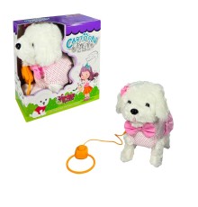 PFT-B025 PELUŞ TASMALI YÜRÜYEN KÖPEK PEMBE -VRD