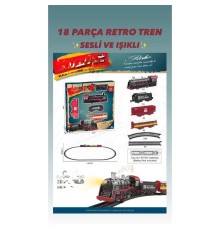 BJ2308A 18 PARÇA SESLİ IŞIKLI RETRO TREN