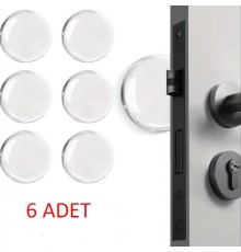 Şeffaf Silikon Mobilya ve Kapı Durdurucu Darbe Pedi 6 lı