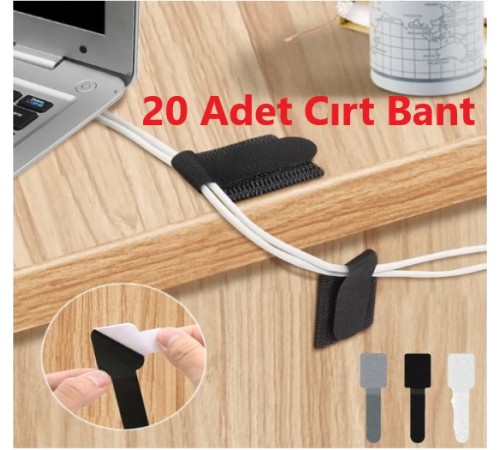 20 Adet Kendinden Yapışkanlı Cırt Cırtlı Bant