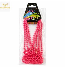 Neon Pembe Boncuk Kolye 80 cm – Retro 80’ler 90’lar Parti Aksesuarı
