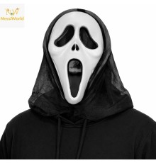 Kapşonlu Çığlık Maskesi Scream Maskesi - Hayalet Maskesi 33x21 cm