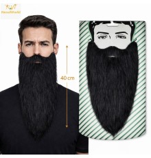 Siyah Renk Lastikli Uzun Takma Sakal 40 cm