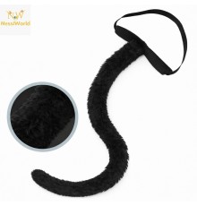 Siyah Peluş Kuyruk Şekil Verilebilir 70 cm
