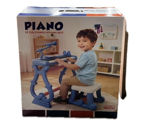 URT033-002 AYAKLI 37 TUŞ PİANO ORG - MAVİ