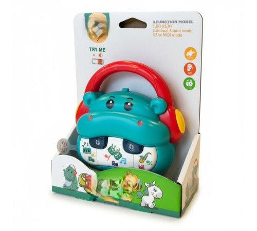 855-152D PİLLİ MÜZİKLİ HİPOPOTAM