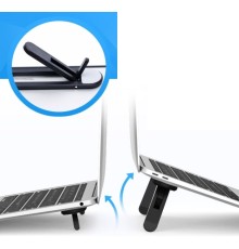 2 Kademeli Katlanabilir ve Yapışkanlı Laptop Standı Siyah