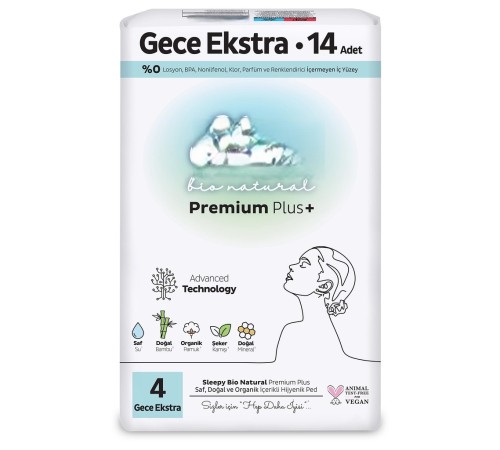Premium Plus Gece Ekstra Ped 14 Adet