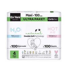 Natural Double Soft Bebek Bezi Ultra Paket 4 Beden 100 Adet