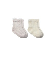 Fiyonklu Penye Soket Çorap 2li 10149 Taş