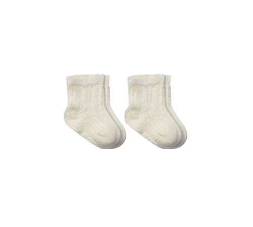 Fiyonklu Penye Soket Çorap 2li 10150 Naturel