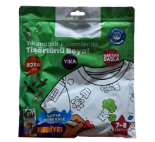 Kalem Hediyeli Boyanabilir Tişört 7-8 Yaş