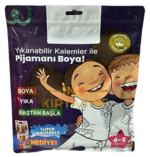 Kalem Hediyeli Boyanabilir Pijama 4-5 Yaş