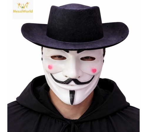 Maske ve Şapka Seti – Anonim Stil Parti Maskesi