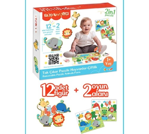 FP2755 TAK ÇIKAR PUZZLE HAYVANLAR