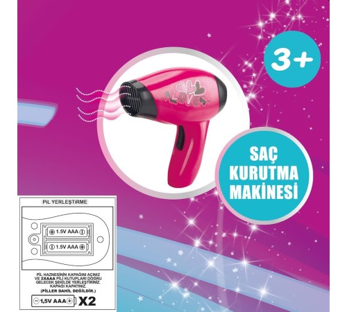 YD-3615-3  PİLLİ SAÇ KURUTMALI
