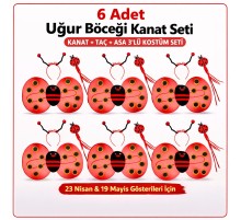 Uğur Böceği Kostüm Seti – Kanat Taç Asa