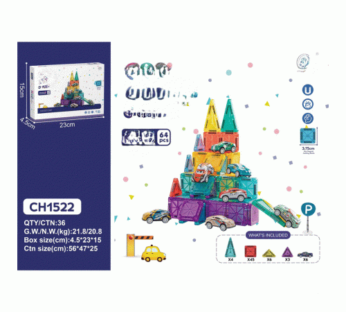 3.75CM Mini Blok 64 Parça