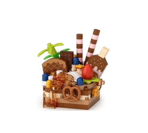 LZ-8642 ÇİKOLATALI PASTA 160 PARÇA BLOCK OYUNCAK-MİNİ POŞET