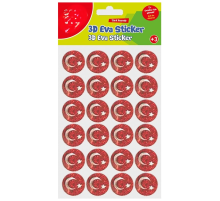 Simli Eva Sticker Ay Ve Yıldız 24'lü Sticker