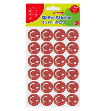 Simli Eva Sticker Ay Ve Yıldız 24'lü Sticker