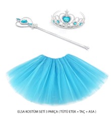 Kostüm Seti 3 Parça (Tütü Etek + Taç + Asa )
