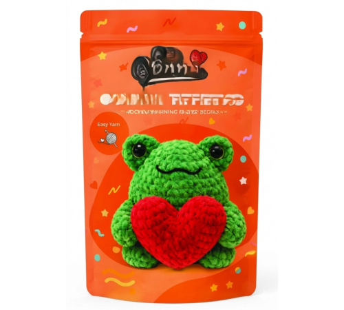 Yeni Başlayanlar İçin Kurbağa Amigurumi Örgü Kiti