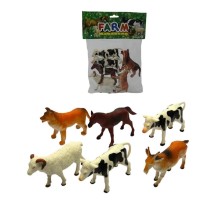 6 Parça 5 inch Hayvan Seti (Çiftlik,Dinozor,Vahşi,Deniz Hayvanları)