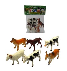6 Parça 5 inch Hayvan Seti (Çiftlik,Dinozor,Vahşi,Deniz Hayvanları)