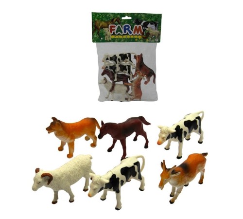 6 Parça 5 inch Hayvan Seti (Çiftlik,Dinozor,Vahşi,Deniz Hayvanları)