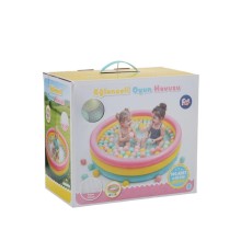 ER-520 FUN PLAY 85CM HAVUZ ÜÇ RENKLİ İÇİNDE 100 ADET 6CM TOPLU