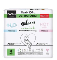 Natural Double Soft Külot Bez Ultra Paket 4 Beden 100 Adet