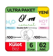 Natural Double Soft Külot Bez Ultra Paket 6 Beden 62 Adet