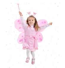 Pembe Kız Seti – 50 cm Kanadı, Taç ve Asa