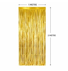 Gold Metalize Parti Perdesi 100x200 cm – Kapı ve Arka Fon Perdesi