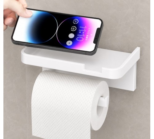 Raflı Yapışkanlı Tuvalet Kağıdı Askılığı