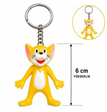 Sevimli Sarı Kedi Figürlü Anahtarlık 6 Cm